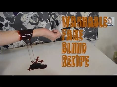 fake blood that doesn't stain clothes|blood recipes.